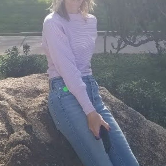 LILAC LAVENDER RIBBED SWEATER - PINK ROSE VINTAGE BRAND - WOMEN'S XS - Picture 6 of 7